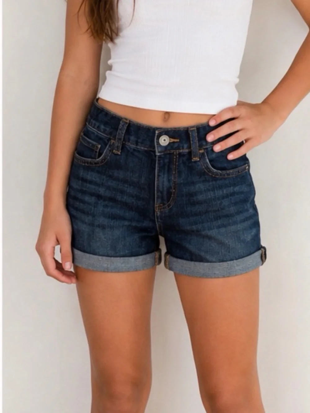 (2 pair) girl Jean shorts. Size 6